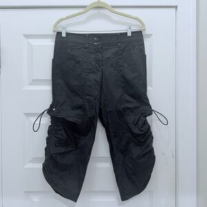 Y2K bebe black low rise cargo capris